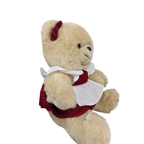 Fluffy Friends bear plush stuffed animal toy sitting Holiday 12 in - Picture 4 of 12